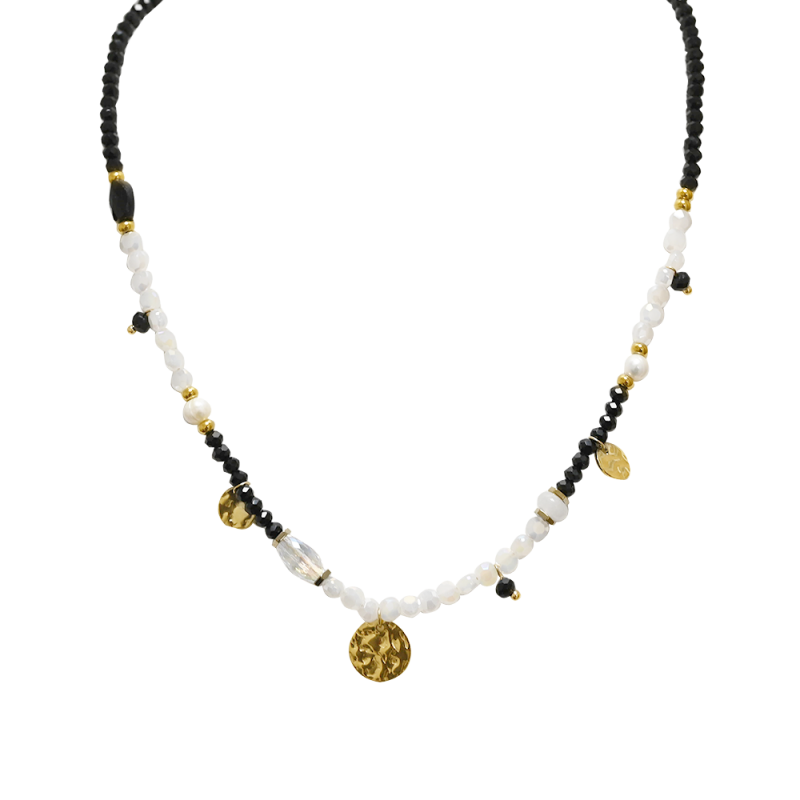 COLLANA LACCIO IN VELLUTO VIOLA CON CIONDOLI CRISTALLO - Gioielli